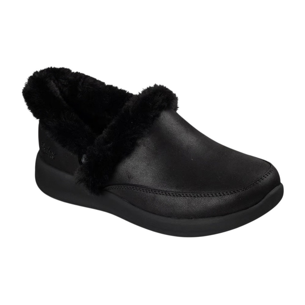 Skechers Slip-ins Women's Cozy Escape Black Vegan Memory Foam Slipper Size 8.5